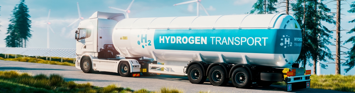 Truck transporting hydrogen