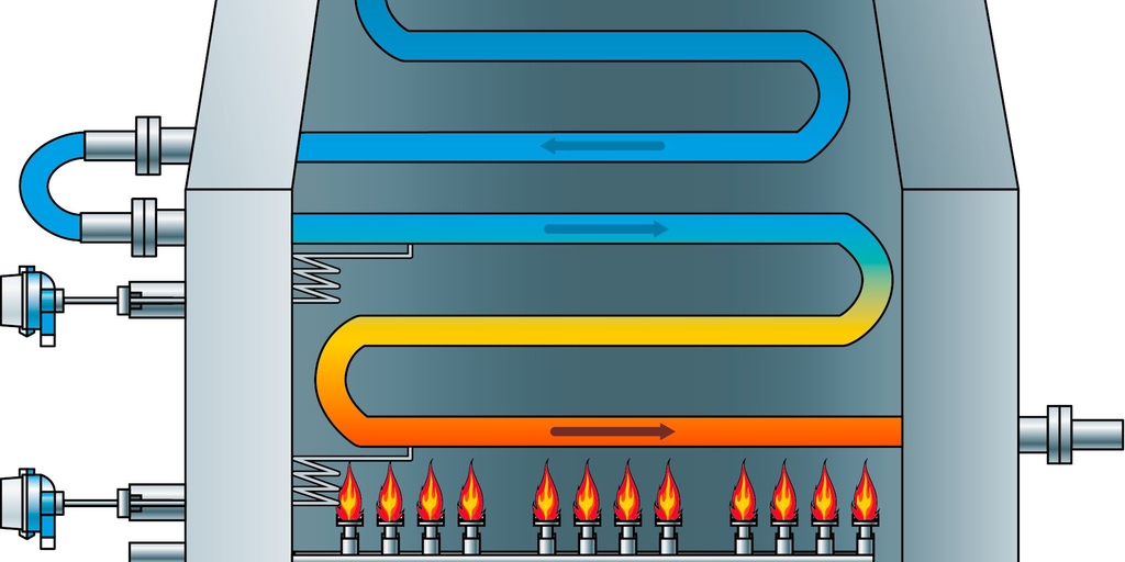 Steam-cracking furnace illustration