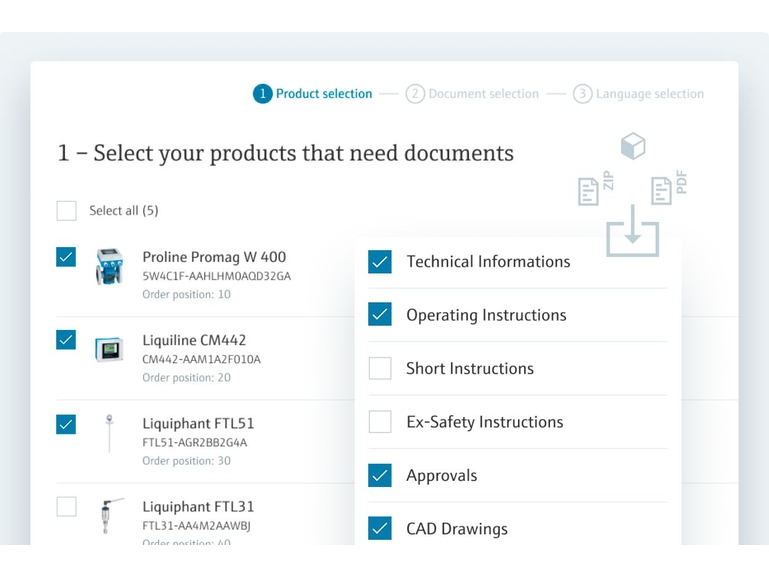 Caractéristiques des documents relatifs aux produits