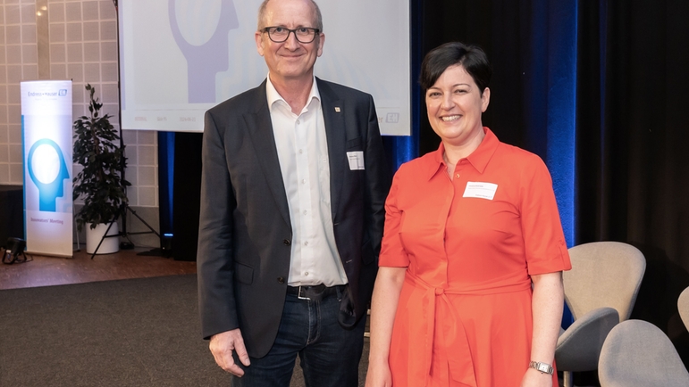 Dr Andreas Mayr and Dr Christine Koslowski are the hosts of the Endress+Hauser Innovators' meeting.